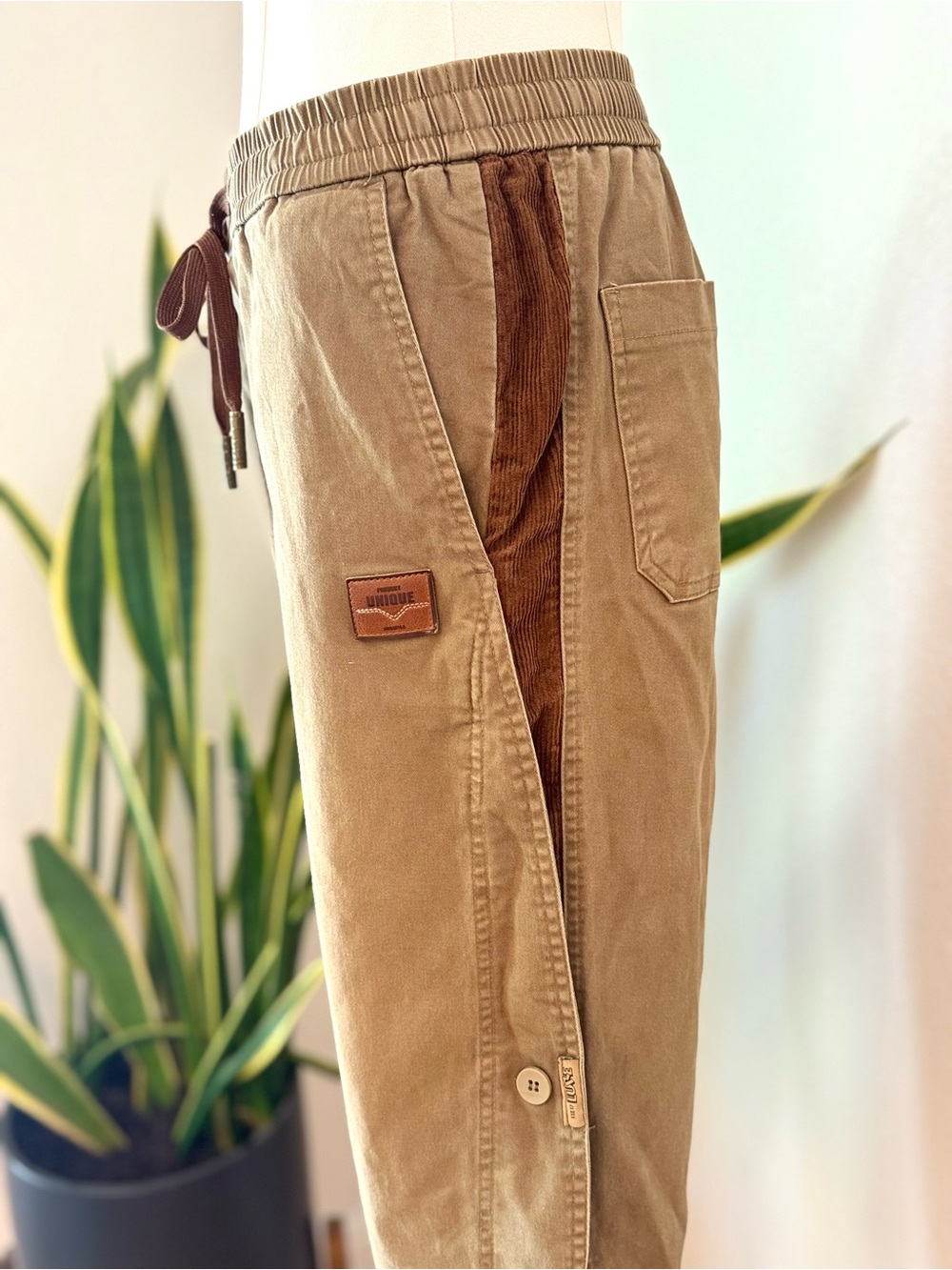 Tan Drawstring Pants - Picture 3 of 8